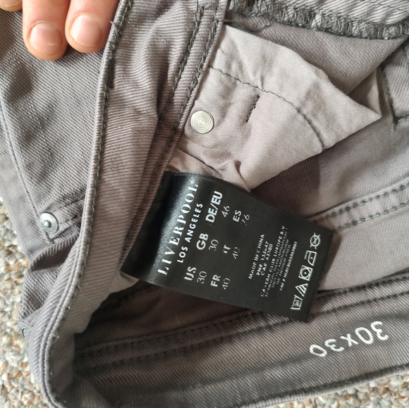 Liverpool Los Angeles Men's Gray jeans 30x30 - Picture 4 of 7